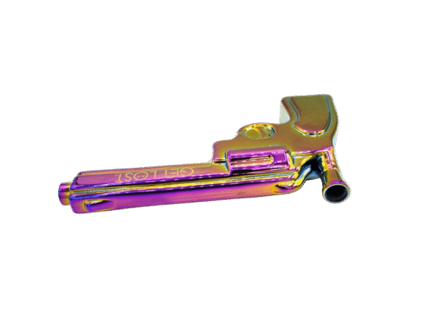 PG-RBW-002 - Get Lost Pistol Gun Glass Water Pipe (Rainbow) - Image 4