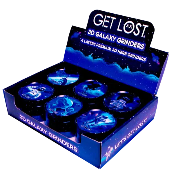 G3DG-6PK-001 - Get Lost Galaxy 3D Herb Grinders – 63mm (6 Count) Set 01 - Image 3