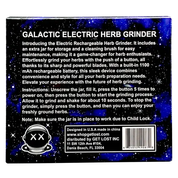 GEHG-001 - Get Lost Galactic Electric Herb Grinder - Image 4
