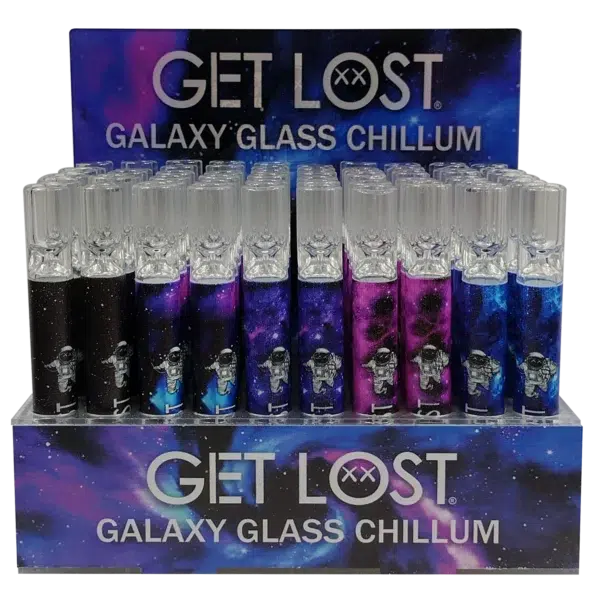 GC-60PK-001 - Get Lost Galaxy Glass Chillum (60 Count)