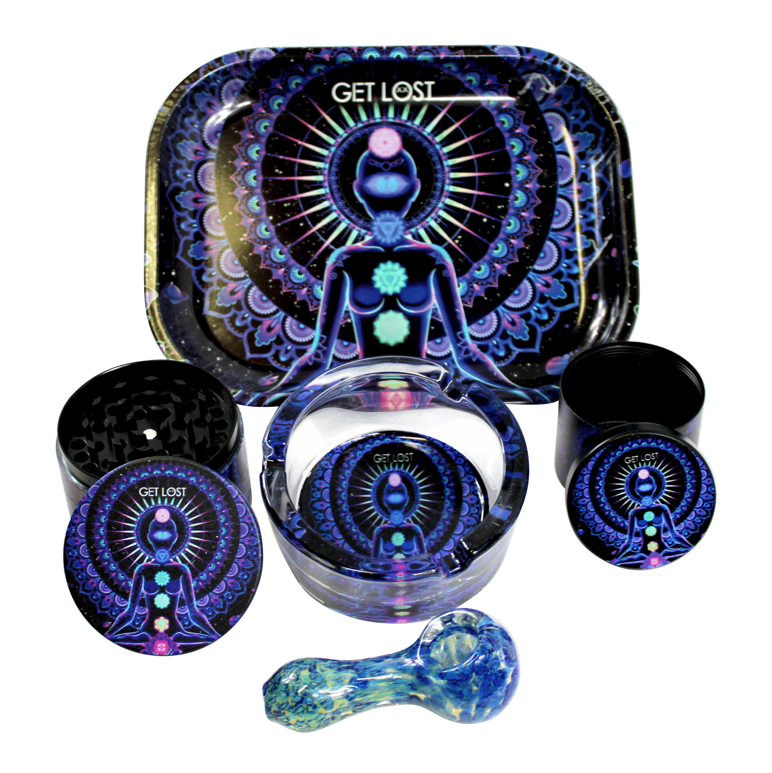 HP-GS-003 Get Lost Hand Pipe Gift Set – 5 in 1 (7 Chakras)
