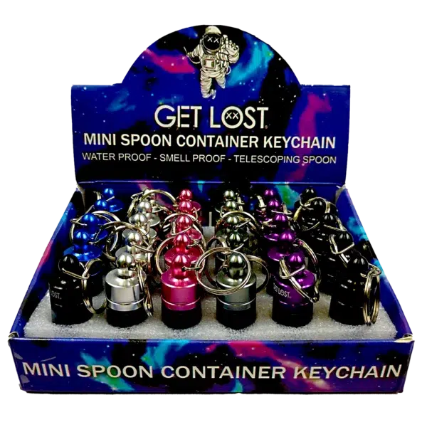 MSK-30PK-001 -  Get Lost Mini Spoon Glass Container (30 Count) Display