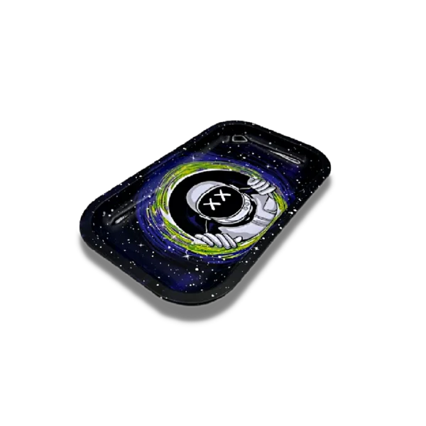 RT-3D-002 - Get Lost Rolling Tray with 3D Magnetic Lid - (Astronaut Peaking)