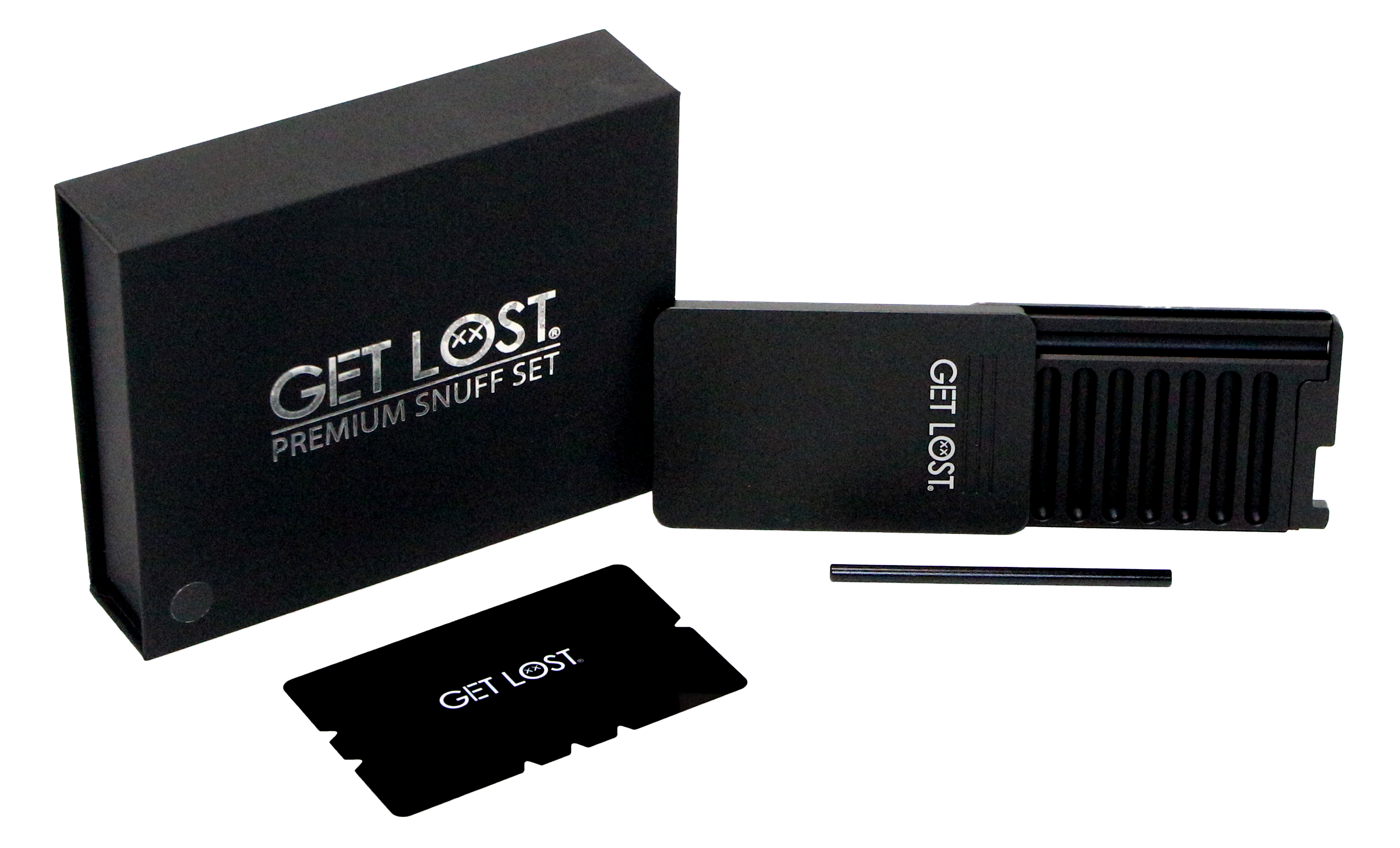SW-BLK-001 Get Lost Premium Mini Snuff Wallet Set (Black)