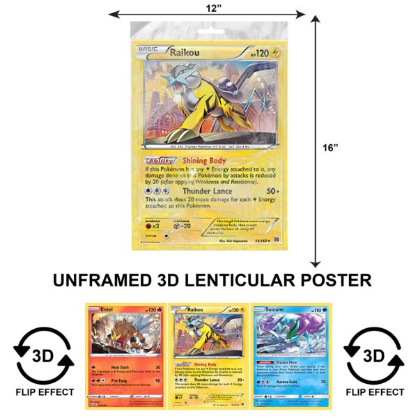 3DPNF-064 Anime - Entei, Raikou, Suicune Card
