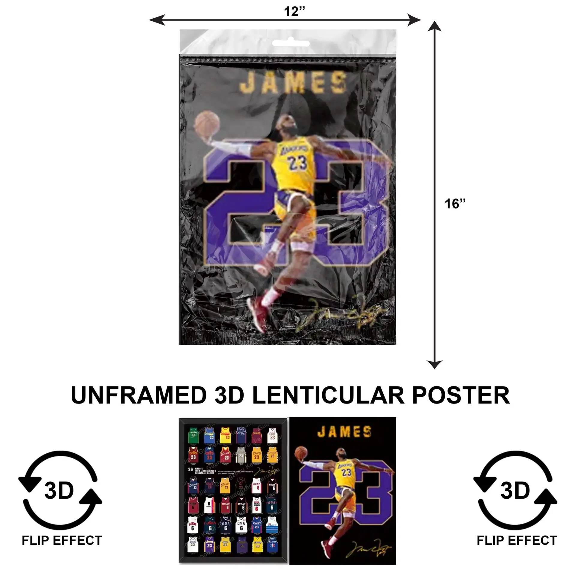 3DPNF-127 Sports – Lakers James Kobe Bryan #23