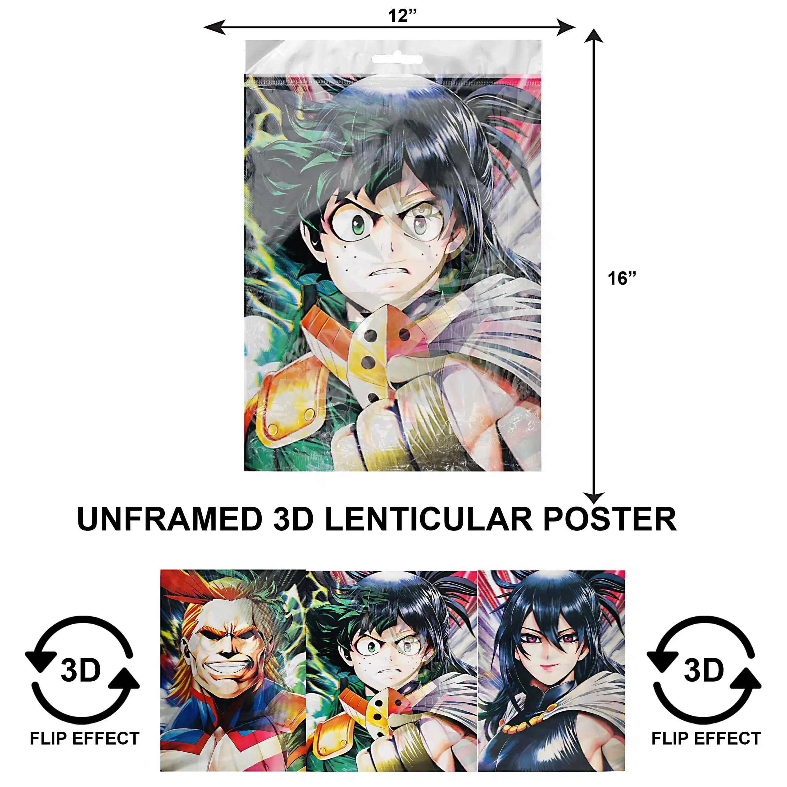 3DPNF-157 Anime – My Hero Academia – Izuku Midoriya UnFramed Poster