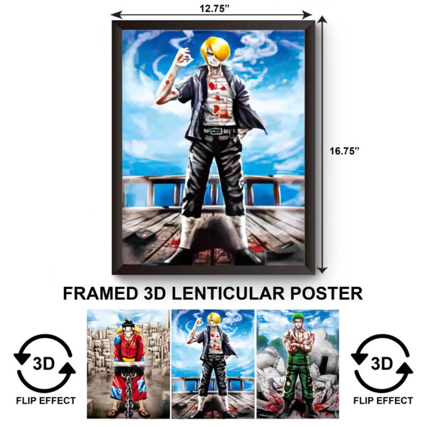 3DPWF-026 Anime - One PIece Luffy, Zoro, Sanji