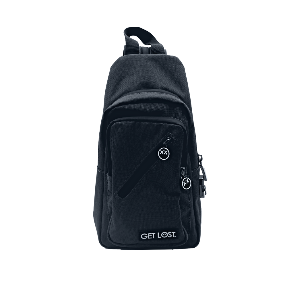 SPCB-BLK-001 Get Lost Smell-Proof Premium Convertible Shoulder Bag/Backpack (Black)