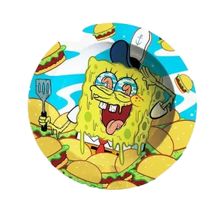 ASH049 Tin Ashtray 5.5″x5.5″  Sponge Bob