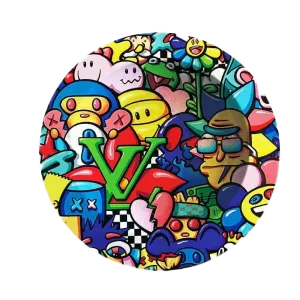 ASH050 Tin Ashtray 5.5″x5.5″ Louis Vuitton and Friends