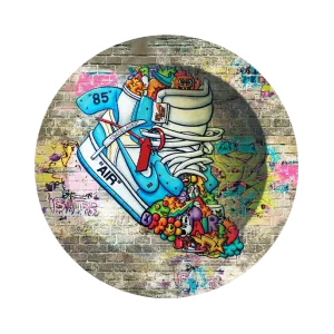 ASH053 Tin Ashtray 5.5″x5.5″ 85 Jordan Air