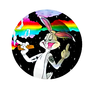 ASH056 Tin Ashtray 5.5″x5.5″ Bugs Bunny Smoking