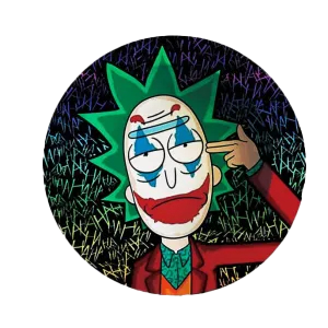 ASH080 Tin Ashtray 5.5″x5.5″ Rick and Morty The Joker