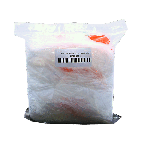 BAB-011 Apple Bag 15x15 (1000 Pcs) Clear - Image 3