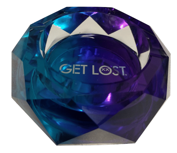 DA-BP-002 Get Lost Premium Diamond Ashtray Gradient (Blue Purple)