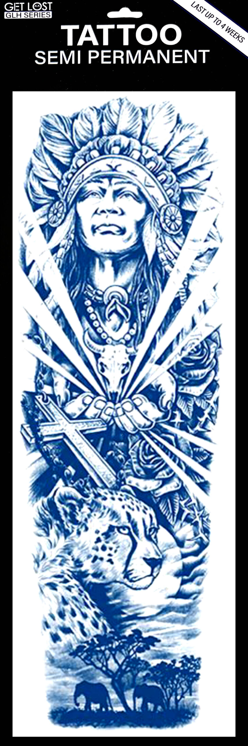 GLH-014 Semi Permanent Tattoo 6″x18.25″