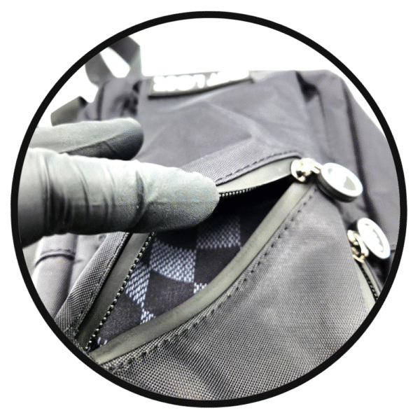 CB-SL-008 Get Lost Saffiano Leather Smell-Proof Premium Convertible Bag (Black Galaxy) - Image 4