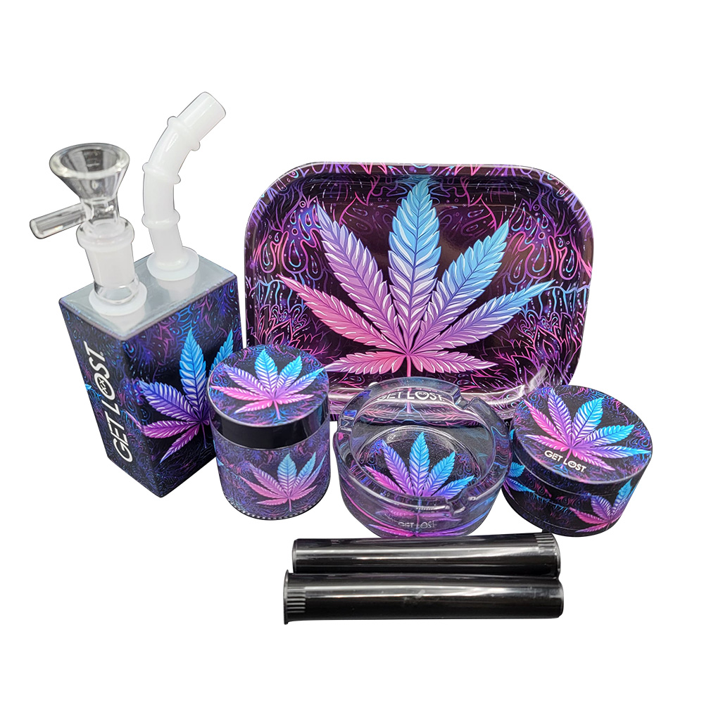 JB-GS-005 Get Lost Juice Box Gift Set 7 In 1 (Cannabis Leaf)