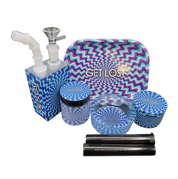 JB-GS-009 Get Lost Juice Box Gift Set 7 In 1 (Blue and Purple Spiral)