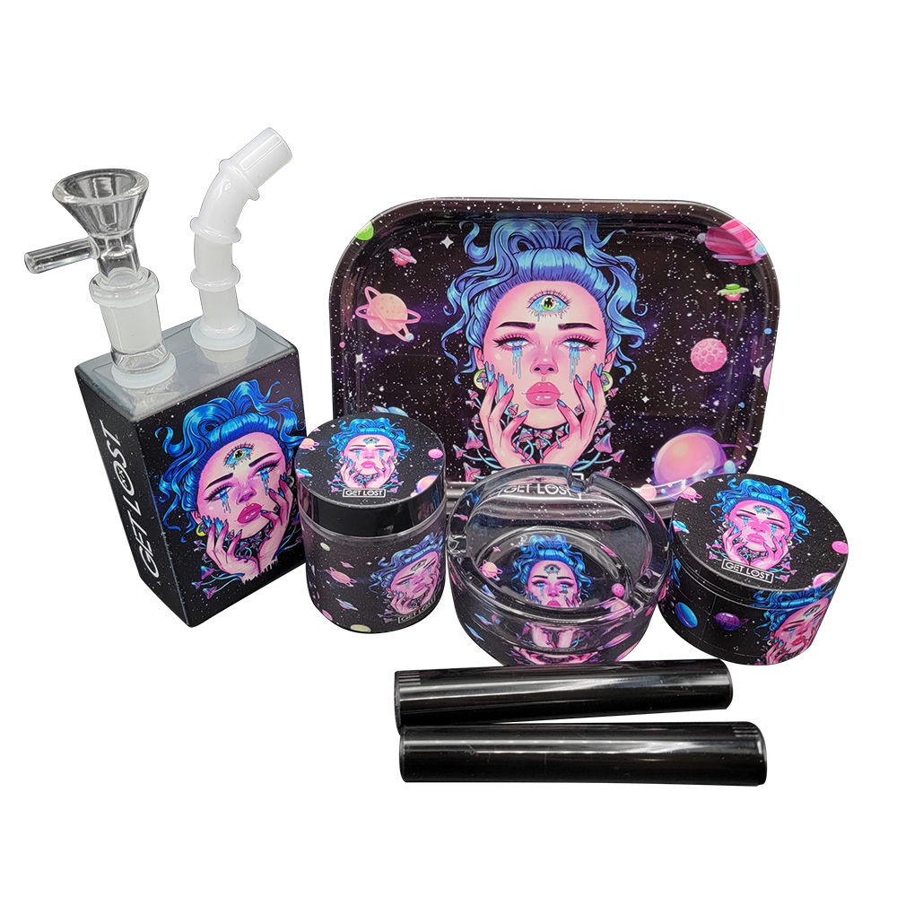 JB-GS-011 Get Lost Juice Box Gift Set 7 In 1 (Blue Hair 3rd Eye Girl)