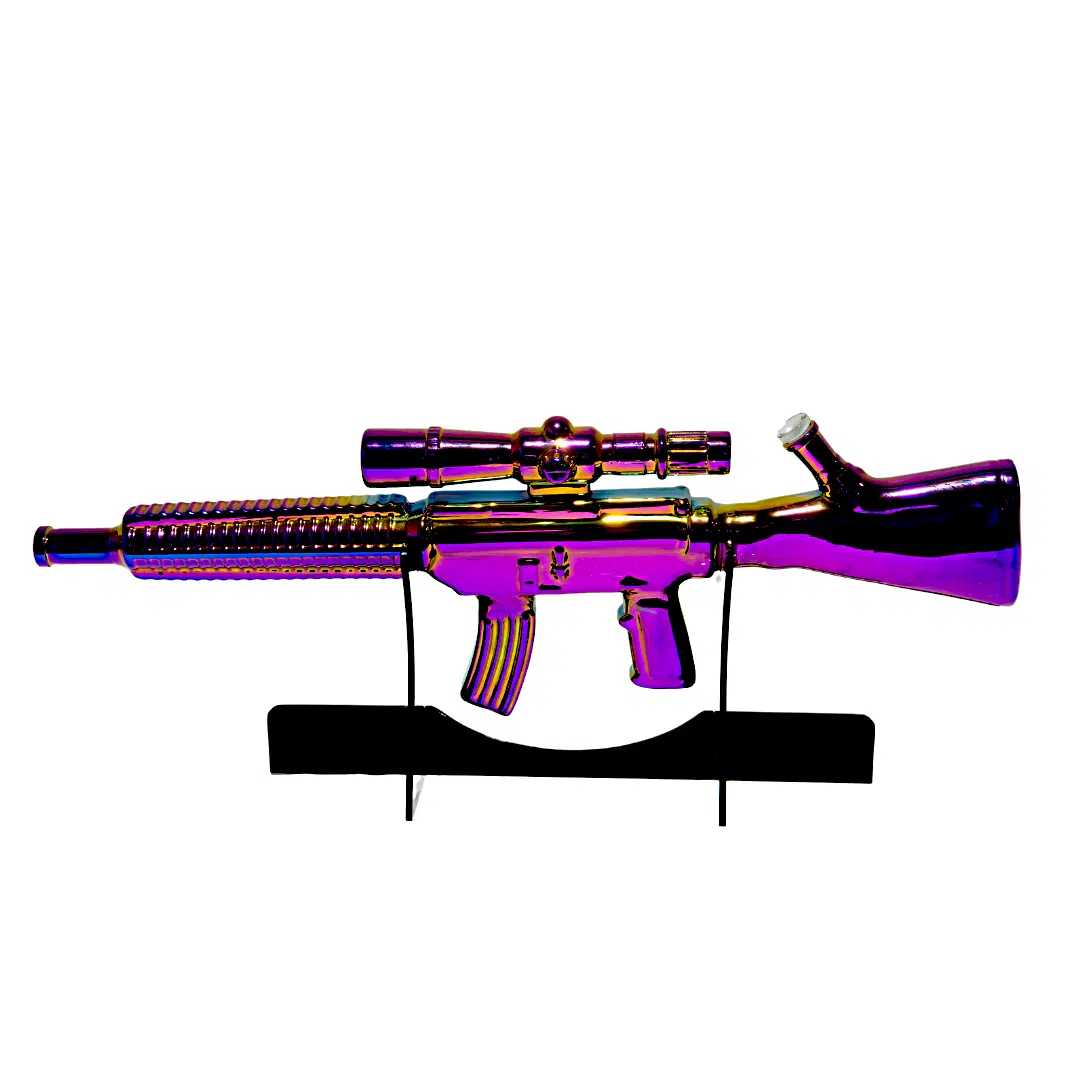 M416-RBW-002 Get Lost M416 Glass Gun Water Pipe (Rainbow)
