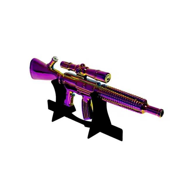 M416-RBW-002 Get Lost M416 Glass Gun Water Pipe (Rainbow) - Image 4
