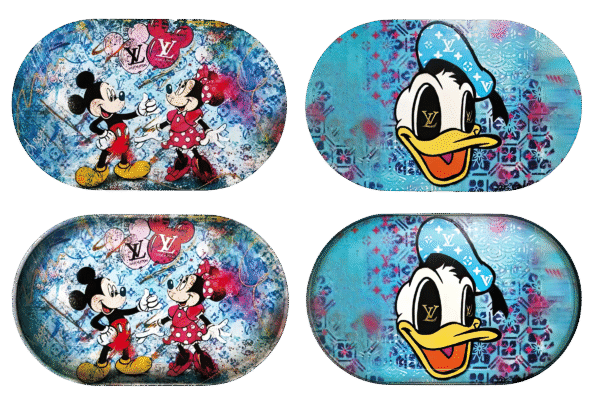 MTL003-3D Mini Tray With Lid – Mickey  & Donald Duck