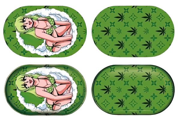 MTL025-3D Mini Tray With Lid - Green Weed Ivy