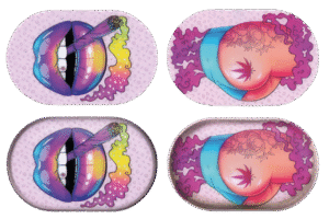 MTL040-3D Mini Tray With Lid – Big Purple Lips