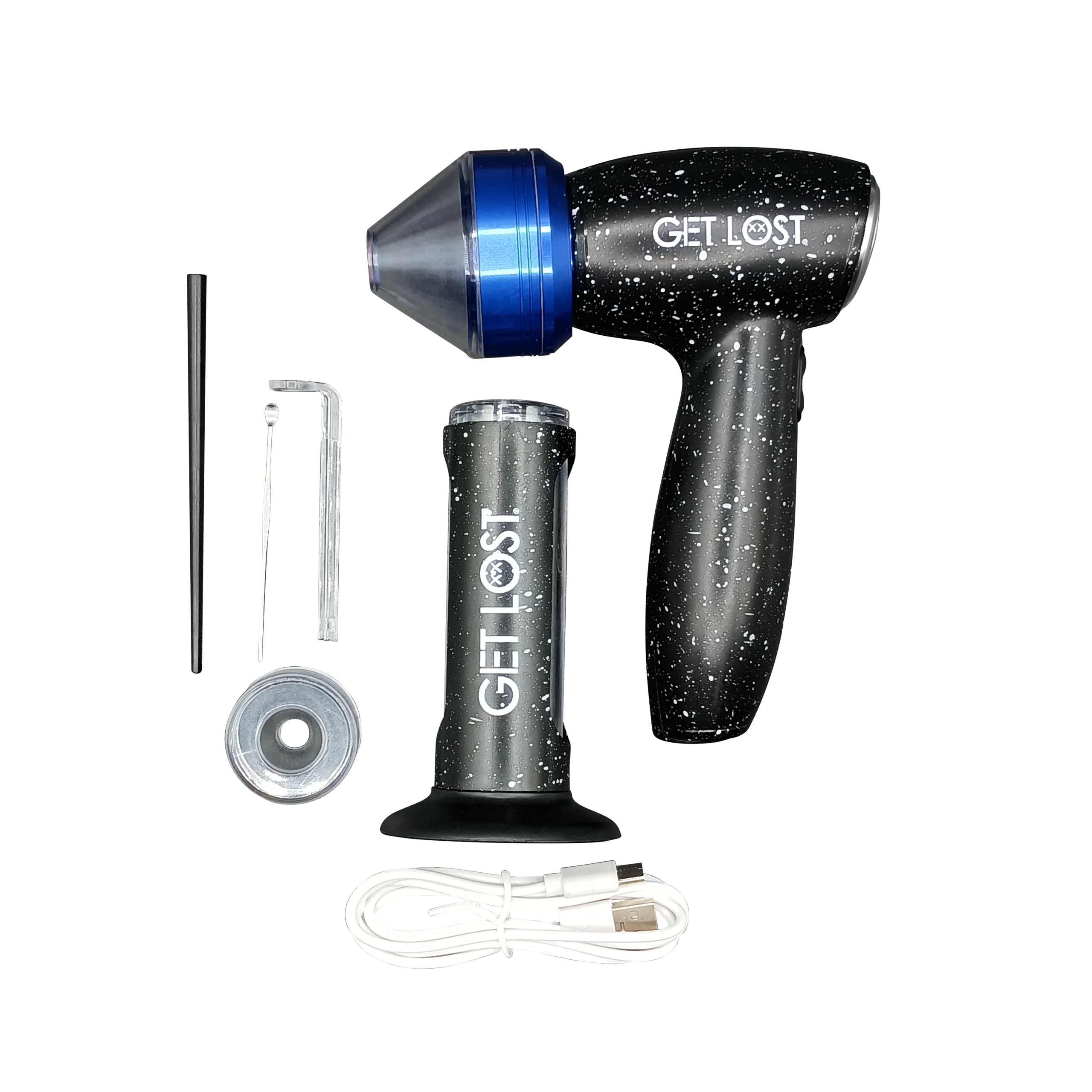 PEG-BLU-003 Get Lost Electric Portable Herb Grinder With Pre-Rolled Cone Loader (Blue) - Image 5