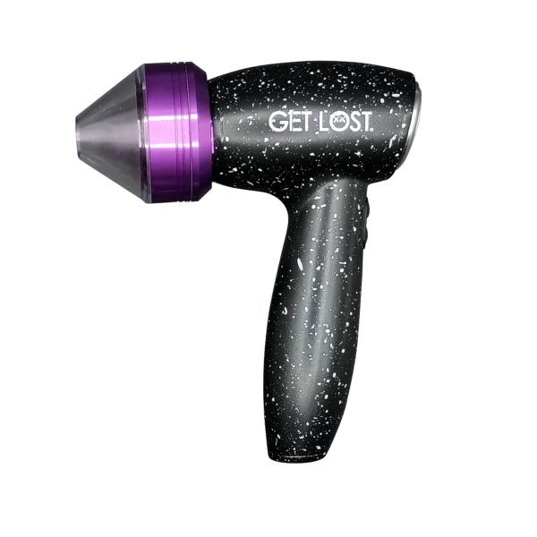 PEG-PUR-002 Get Lost Electric Portable Herb Grinder With Pre-Rolled Cone Loader (Purple)