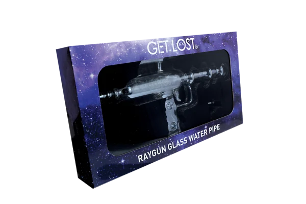 RGG-PLAT-004 - Get Lost RayGun Glass Water Pipe (Platinum) - Image 6