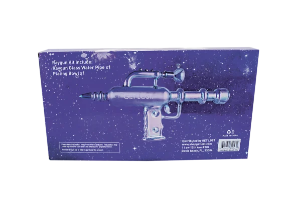 RGG-PLAT-004 - Get Lost RayGun Glass Water Pipe (Platinum) - Image 7