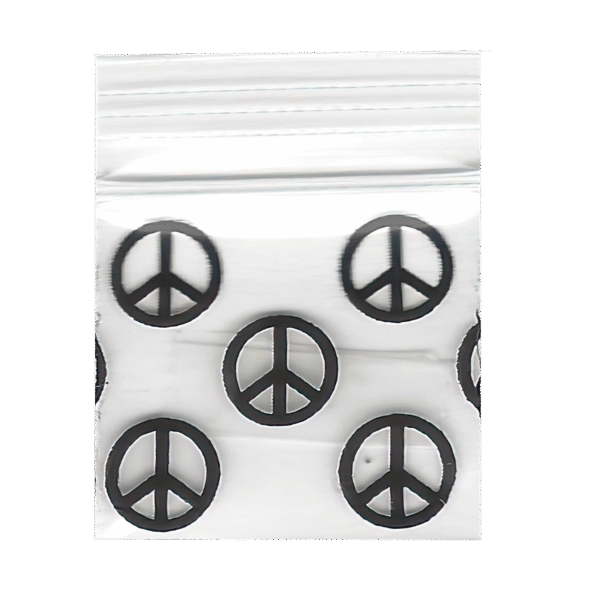 SAB-004 Apple Bag 10x10 (1000 Count) Peace Sign
