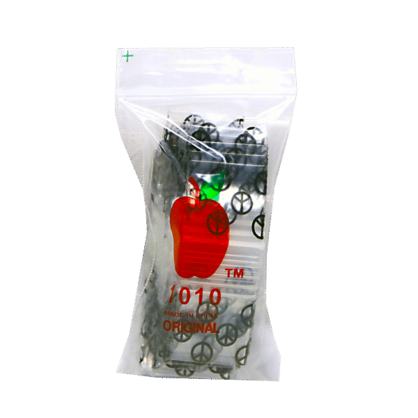 SAB-004 Apple Bag 10x10 (1000 Count) Peace Sign - Image 2