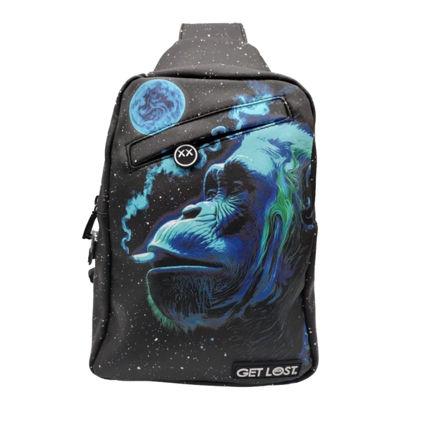 SB-SL-008 Get Lost - Premium Saffiano Leather Shoulder Bag (Smoking Monkey)
