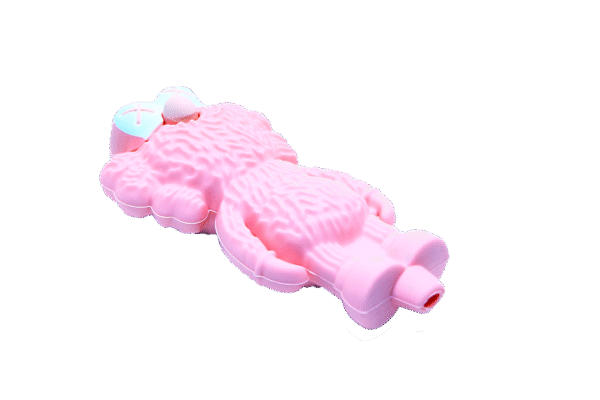 SHP-010 Silicone Hand Pipe - Pink Kaws - Image 5