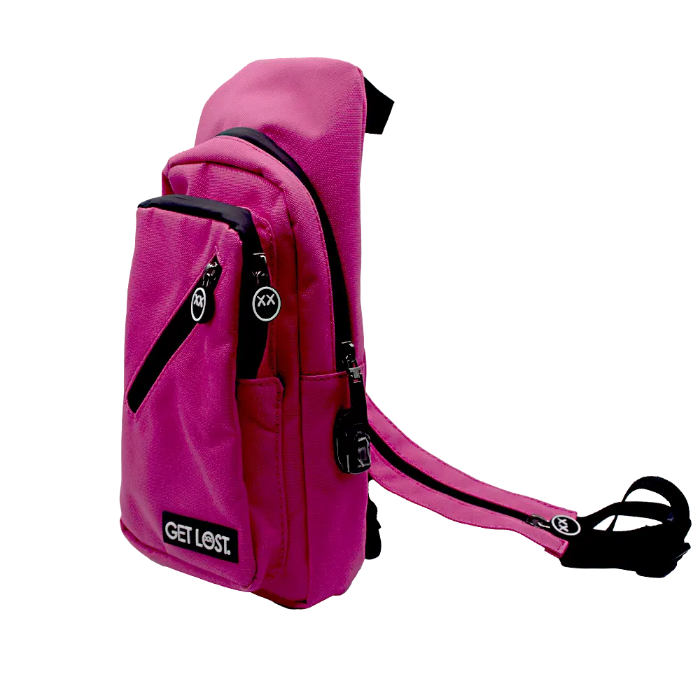 SPCB-PNK-002 Get Lost Smell-Proof Premium Convertible Shoulder Bag/Backpack (Pink) - Image 3