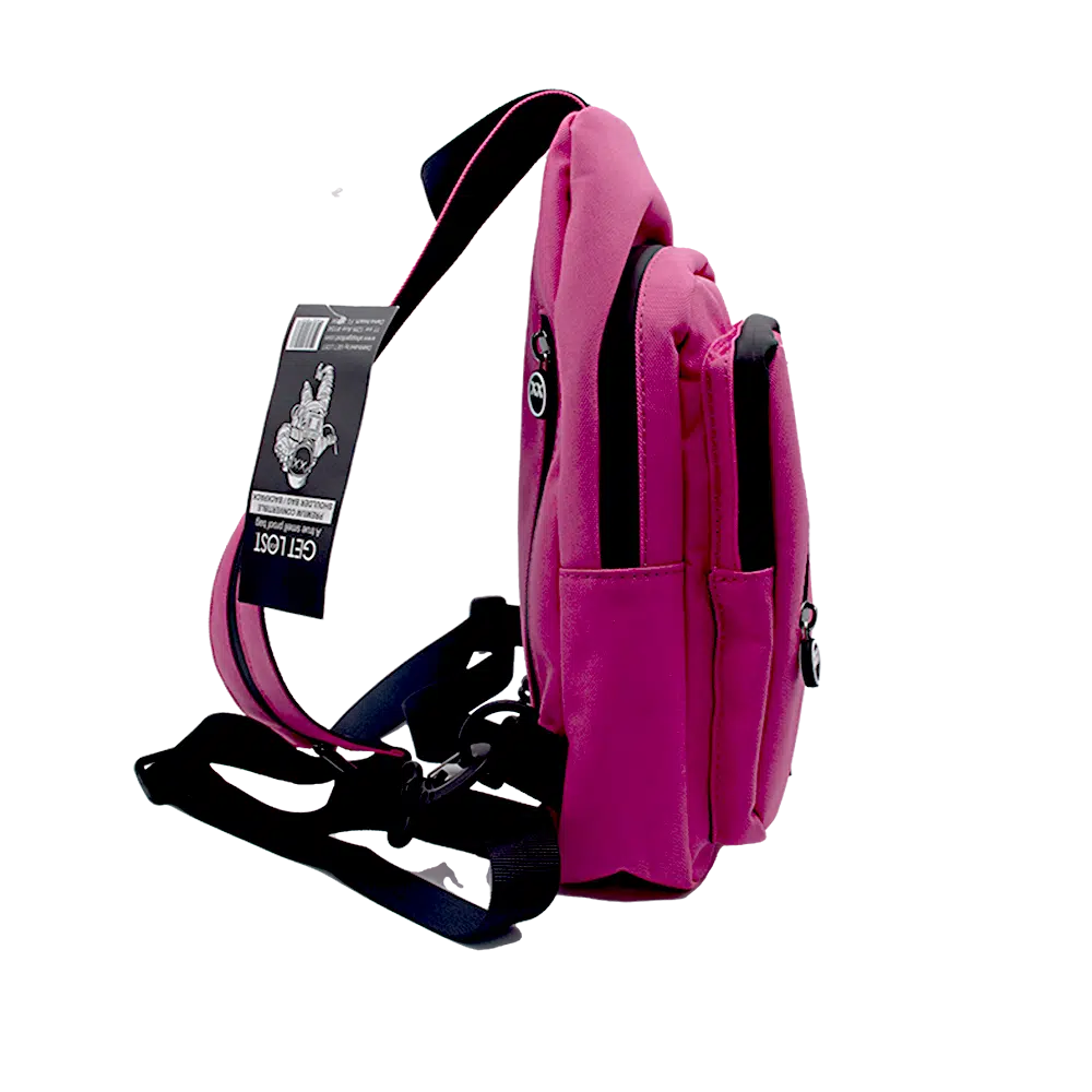 SPCB-PNK-002 Get Lost Smell-Proof Premium Convertible Shoulder Bag/Backpack (Pink) - Image 4