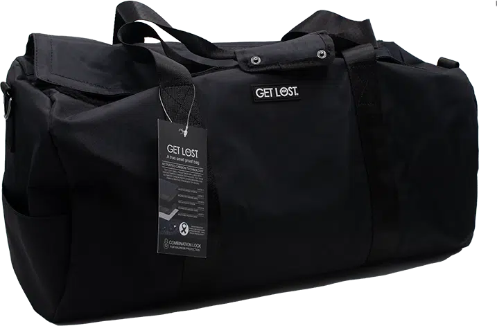 SPDB-BLK-001 Get Lost Smell-Proof Premium Duffle Bag (Black) - Image 6
