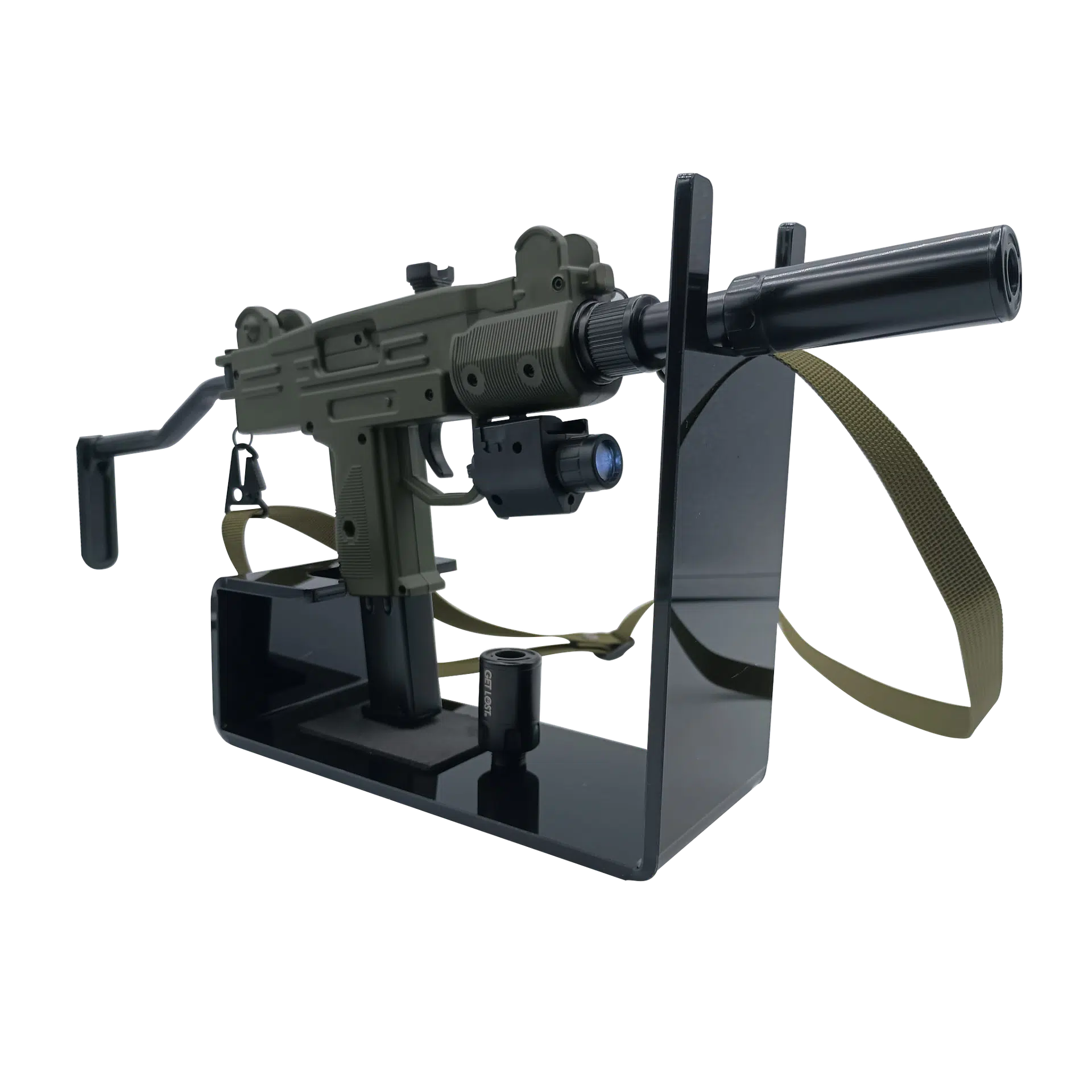 UTG-GRN-002 Get Lost Uzi Torch Lighter (Green Sand) - Image 4