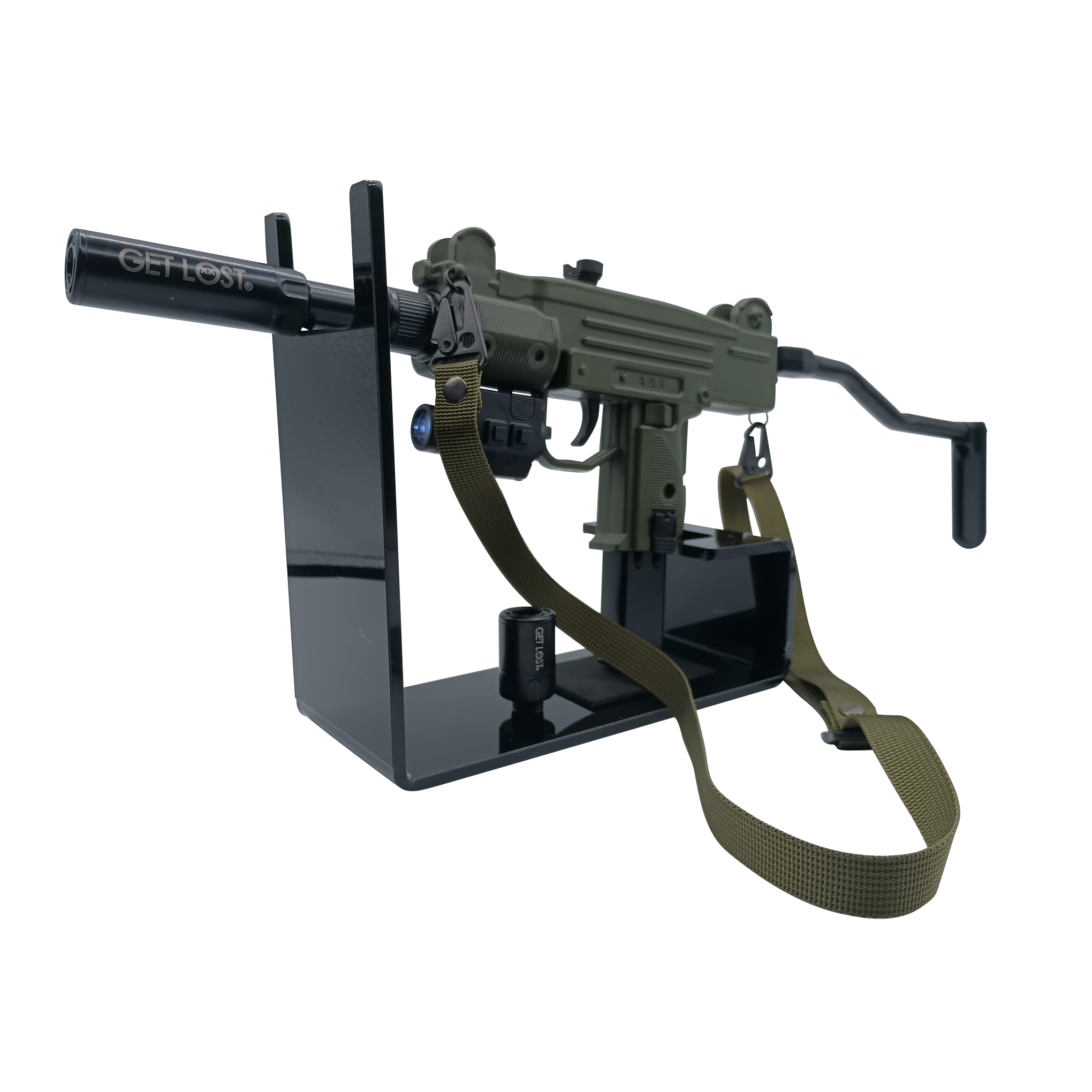 UTG-GRN-002 Get Lost Uzi Torch Lighter (Green Sand) - Image 5