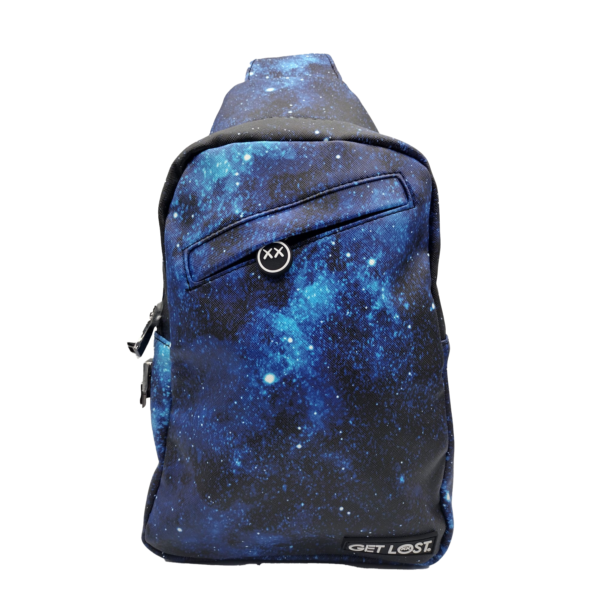 SB-SL-015 Get Lost – Premium Saffiano Leather Shoulder Bag (Blue Galaxy)