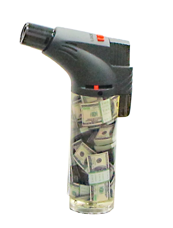 00139-$100 Angle Regular Torch Lighters - (15 Count) $100 Money Bills - Image 8