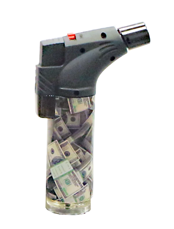 00139-$100 Angle Regular Torch Lighters - (15 Count) $100 Money Bills - Image 9