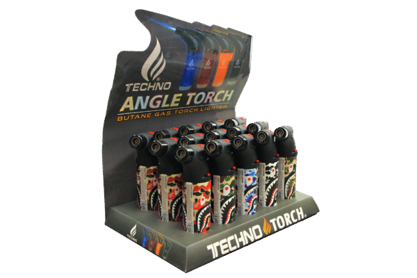 00139-BP Angle Regular Torch Lighters - (15 Count) Bape Face - Image 3