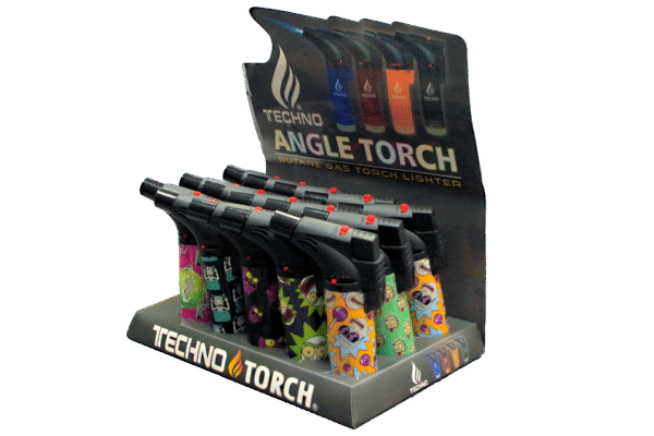 00139-DD2 Angle Regular Torch Lighters  - (15 Count) Rick and Morty Peace Among Worlds - Image 2