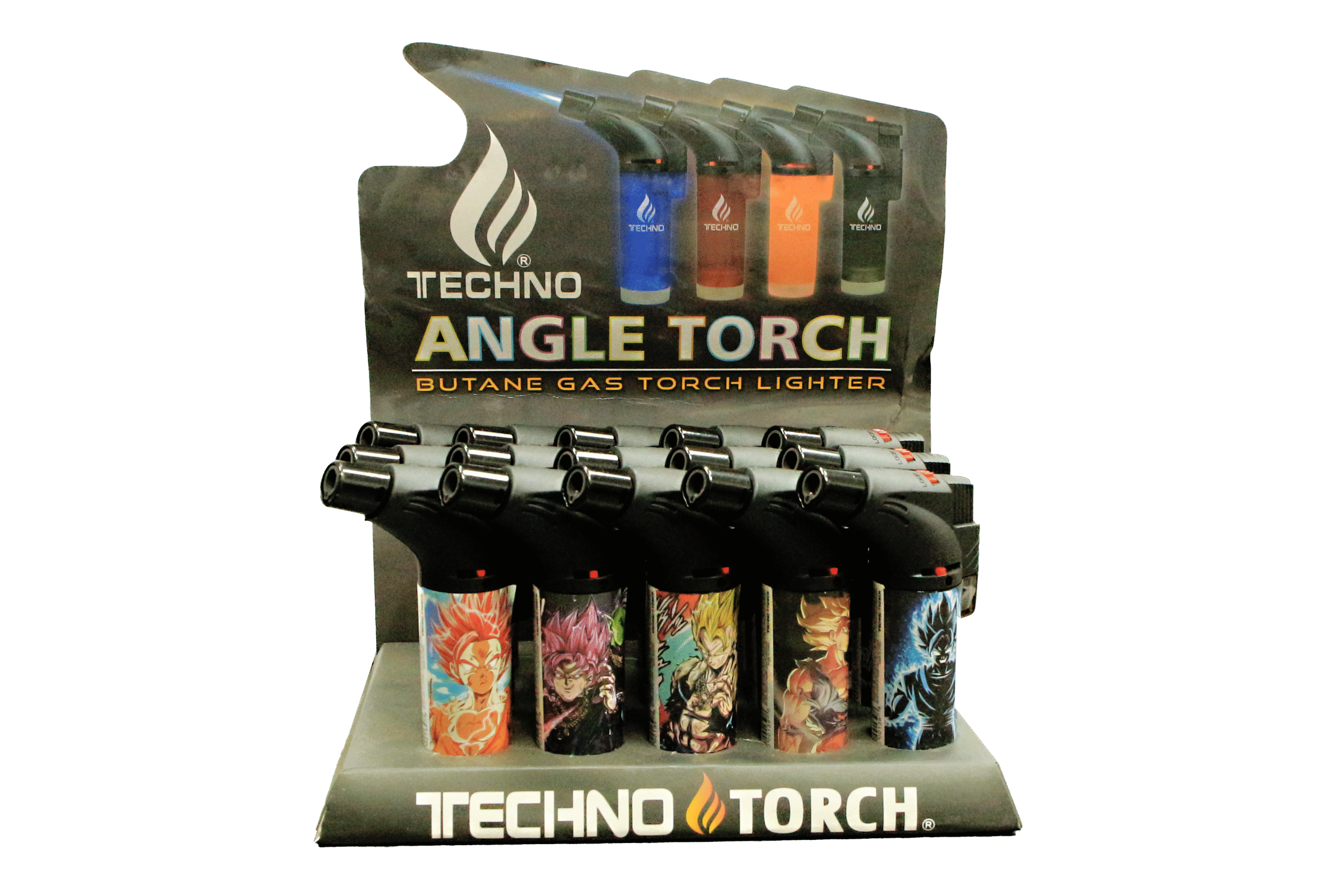 00139-GKHC Angle Regular Torch Lighters – (15 Count) Anime Dragon Ballz Action