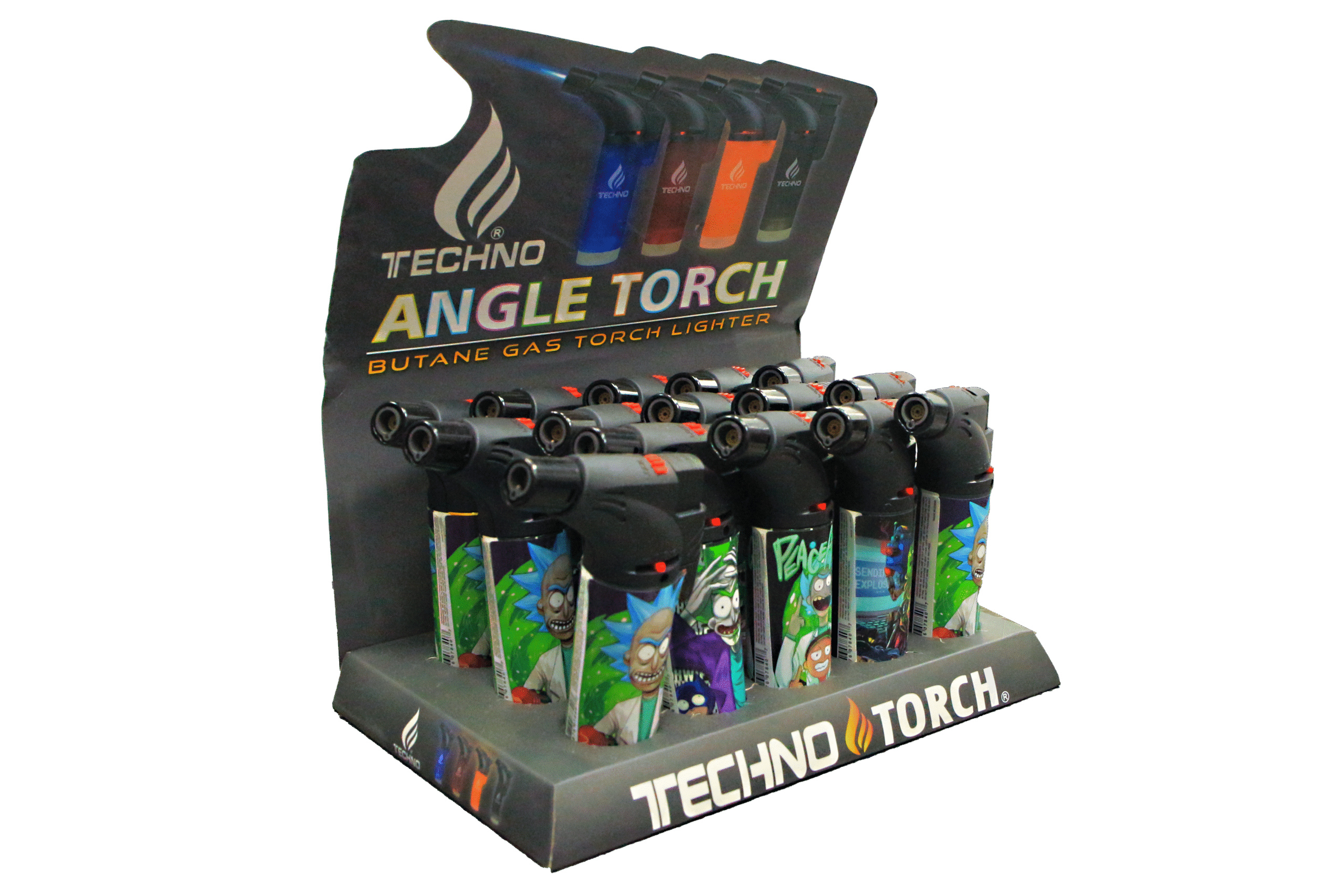 00139-RM4 Angle Regular Torch Lighters - (15 Count) Mr Pickles X Rick - Image 3